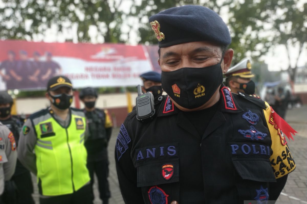 Brimob Polda Sulsel sisir tempat keramaian