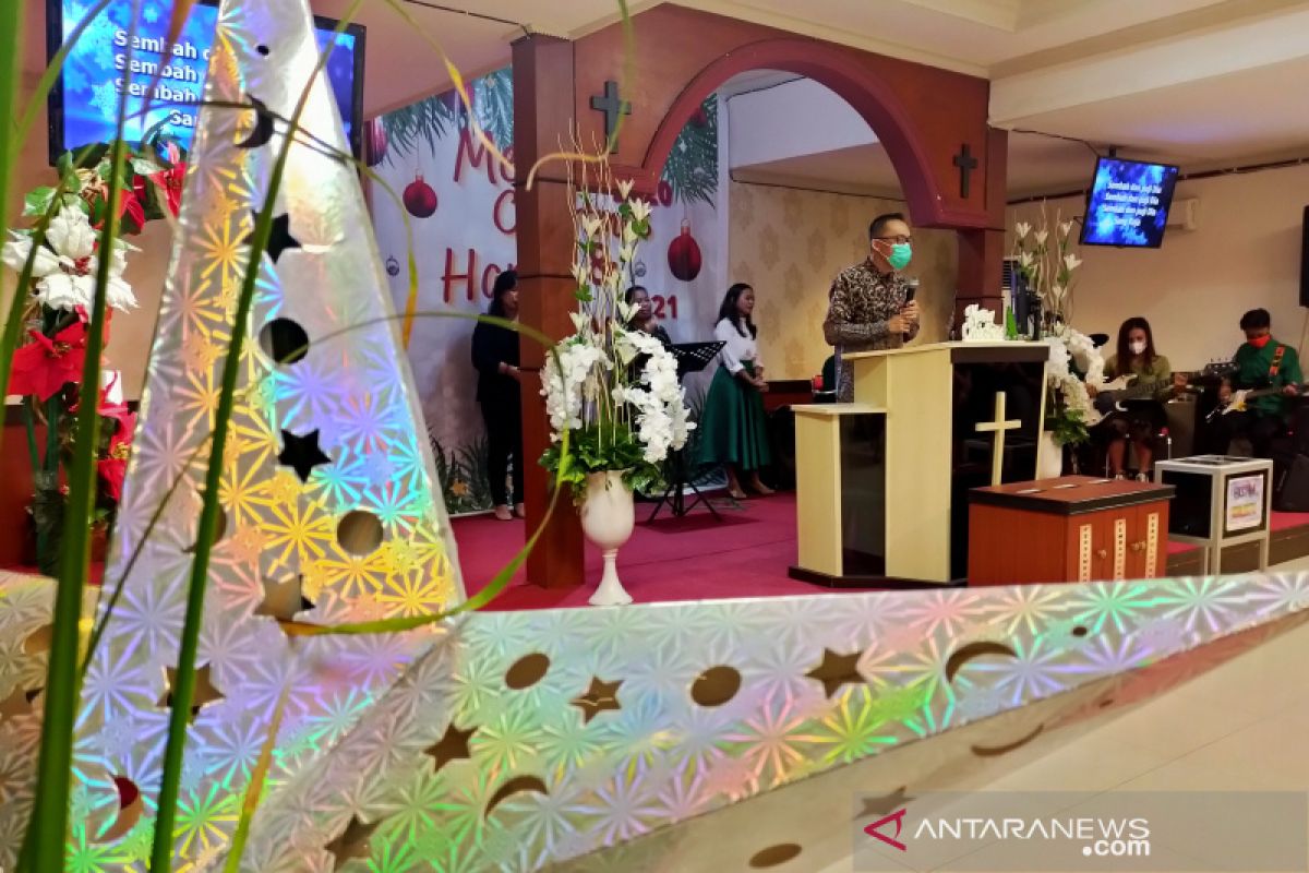 Gereja GPdI Palu  rayakan Natal dengan prinsip iman imun dan aman