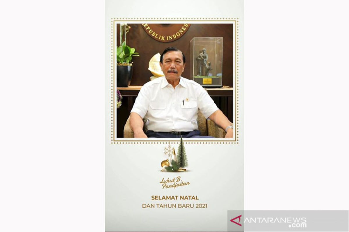 Luhut: Selamat Natal, tetap patuhi protokol kesehatan