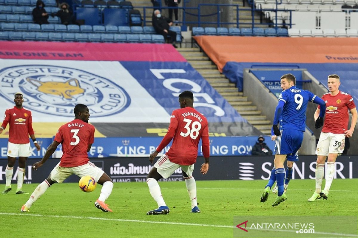 Leicester tahan imbang 2-2 MU di laga 