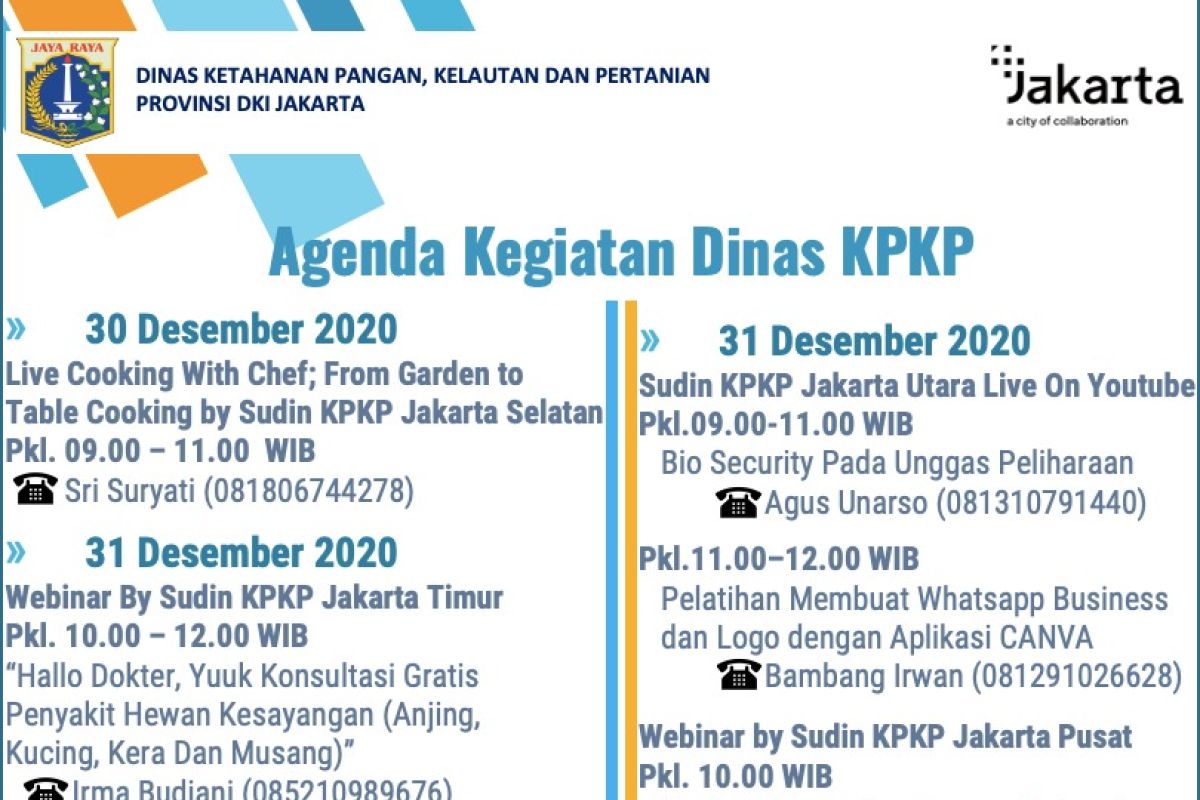 Ini aneka kegiatan libur akhir tahun ala Dinas Pangan DKI