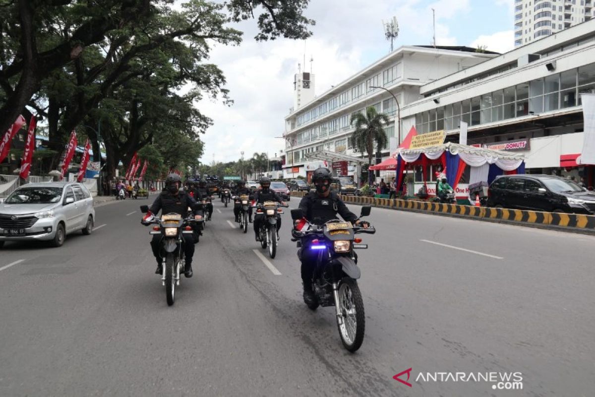 Brimob Polda Sumut intensifkan patroli di Medan jelang Tahun Baru 2021