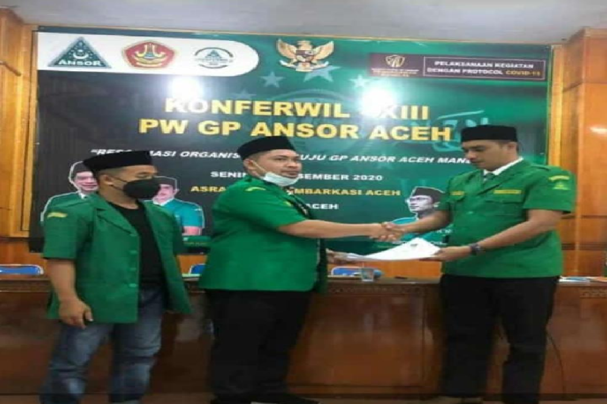 Azwar A Gani terpilih sebagai Ketua PW GP Ansor Aceh