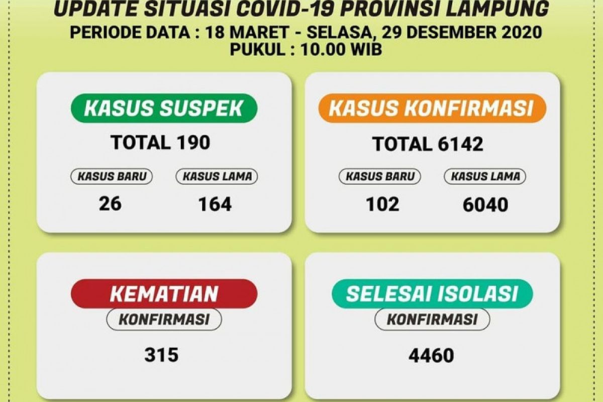 Dinkes Lampung catat 114 pasien sembuh dari COVID-19