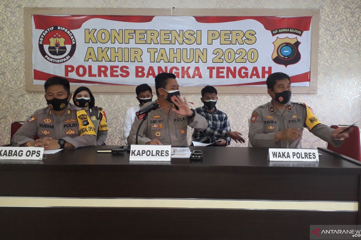 Polres Bangka Tengah beri sanksi pelanggar prokes COVID-19