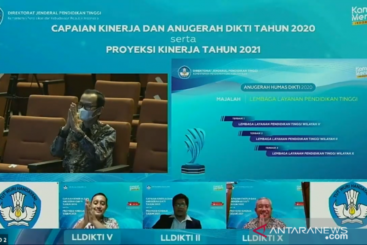 LLDIKTI Wilayah X raih tiga penghargaan anugerah Humas Dikti 2020