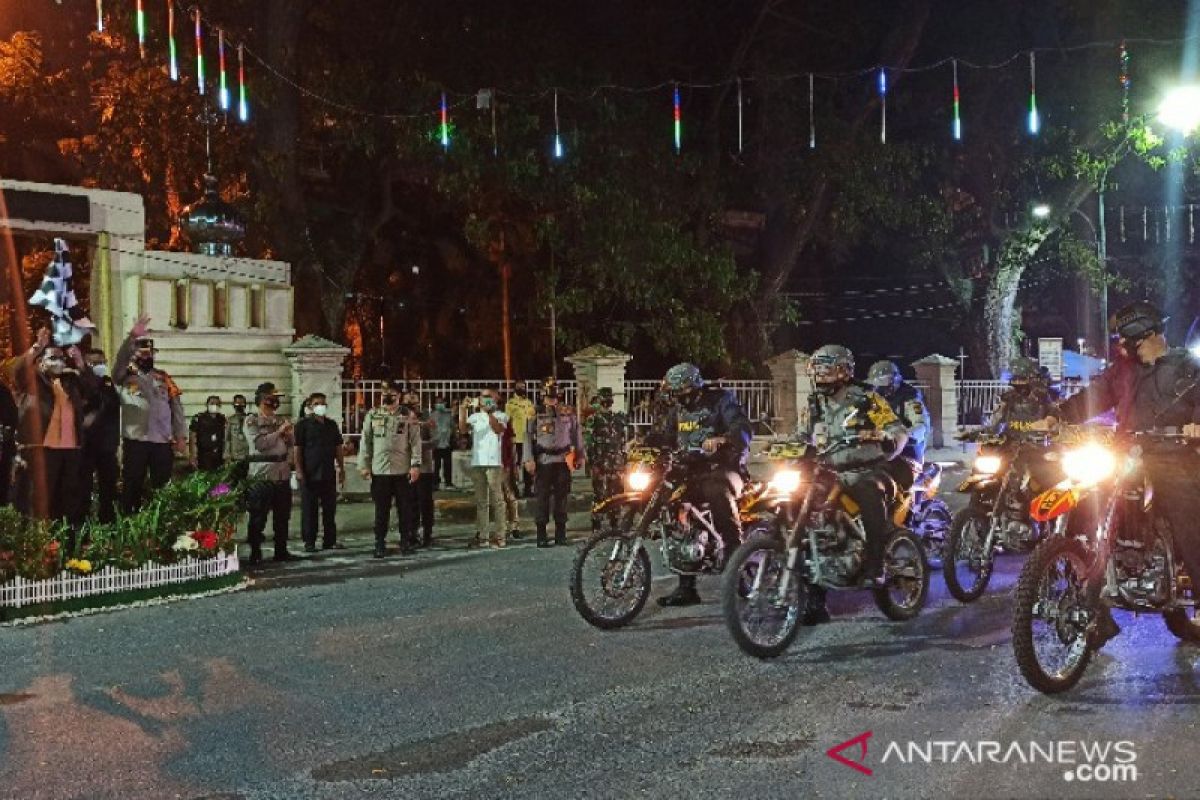 Tim gabungan patroli skala besar  di malam pergantian tahun di Medan