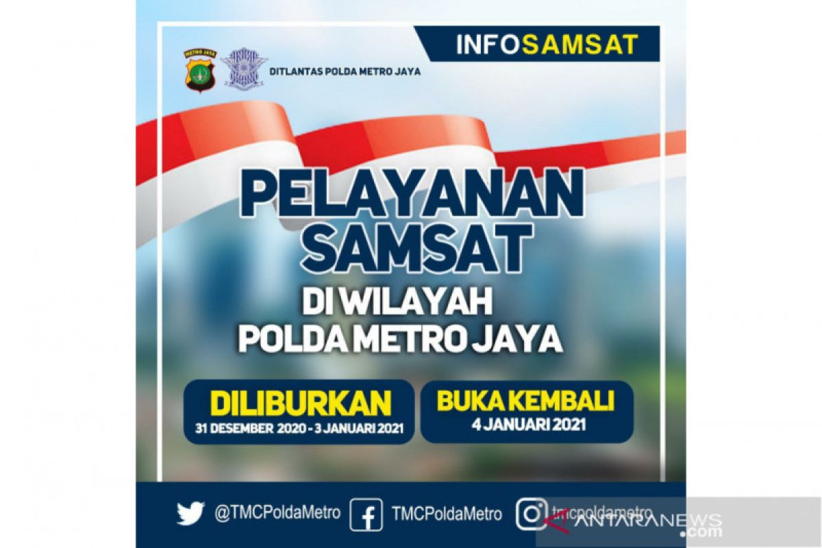 Polda Metro Jaya tutup pelayanan Samsat Keliling hingga 3 Januari 2021