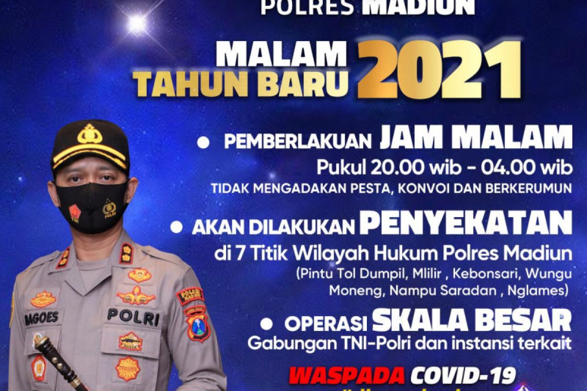 Polres sekat tujuh titik perbatasan masuk wilayah Kabupaten Madiun