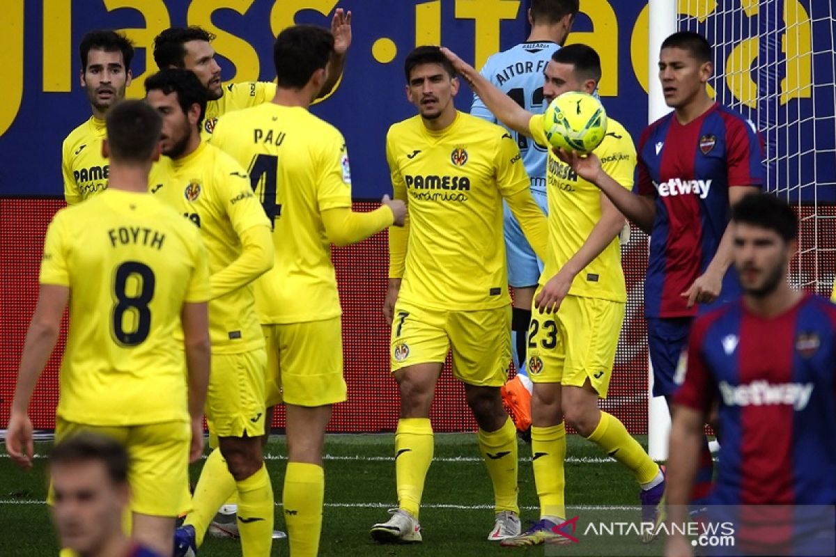 Villarreal kembali ke jalur kemenangan ketika atasi Levante 2-1