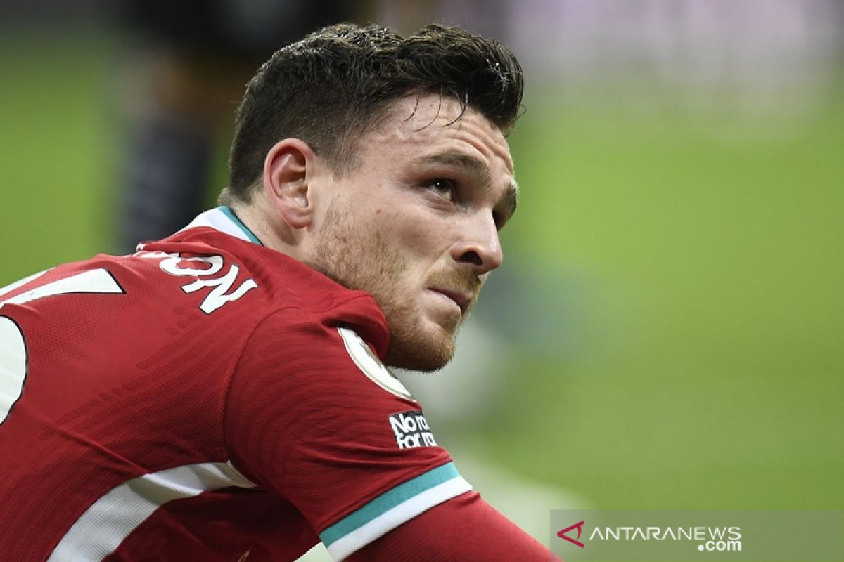 Robertson ingin awali 2021 dengan kukuhkan posisi Liverpool di puncak Liga Inggris