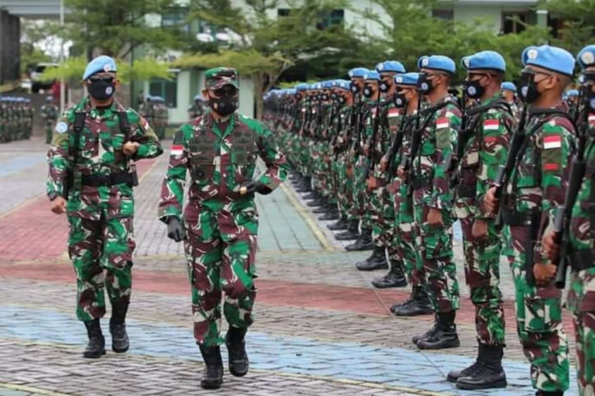 Sebanyak 488 personil Satgas BGC TNI Konga XXXIX-C Monusco Kongo diberangkatkan