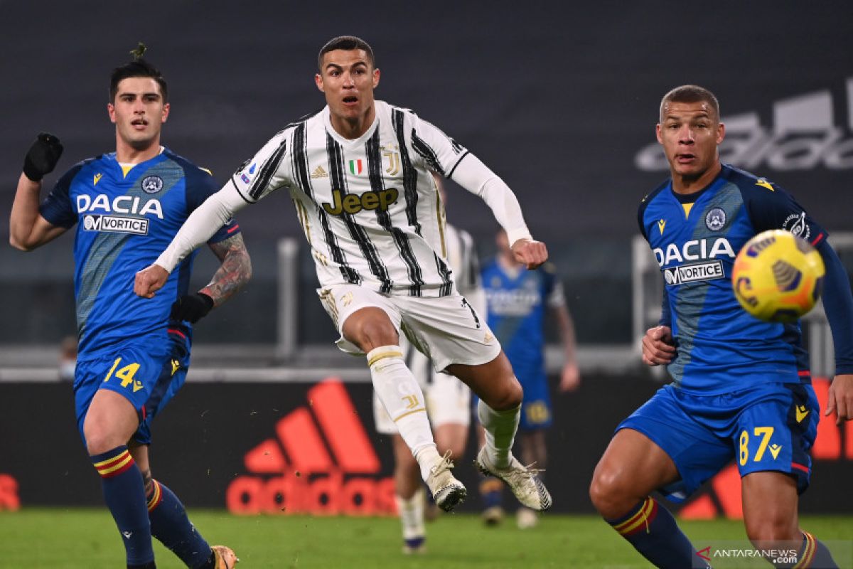 Dua gol Ronaldo bantu Juve menang 4-1 atas Udinese