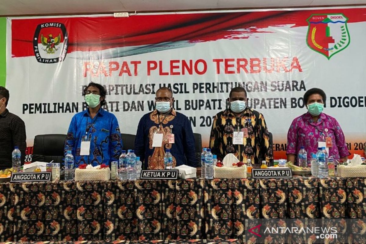 KPU Papua: Yusak-Yakob raih suara terbanyak Pilkada Boven Digoel