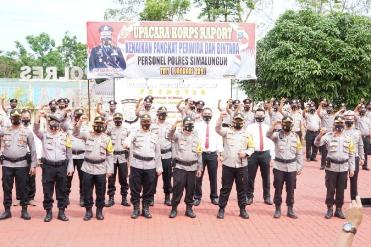 74 personel Polres Simalungun naik pangkat