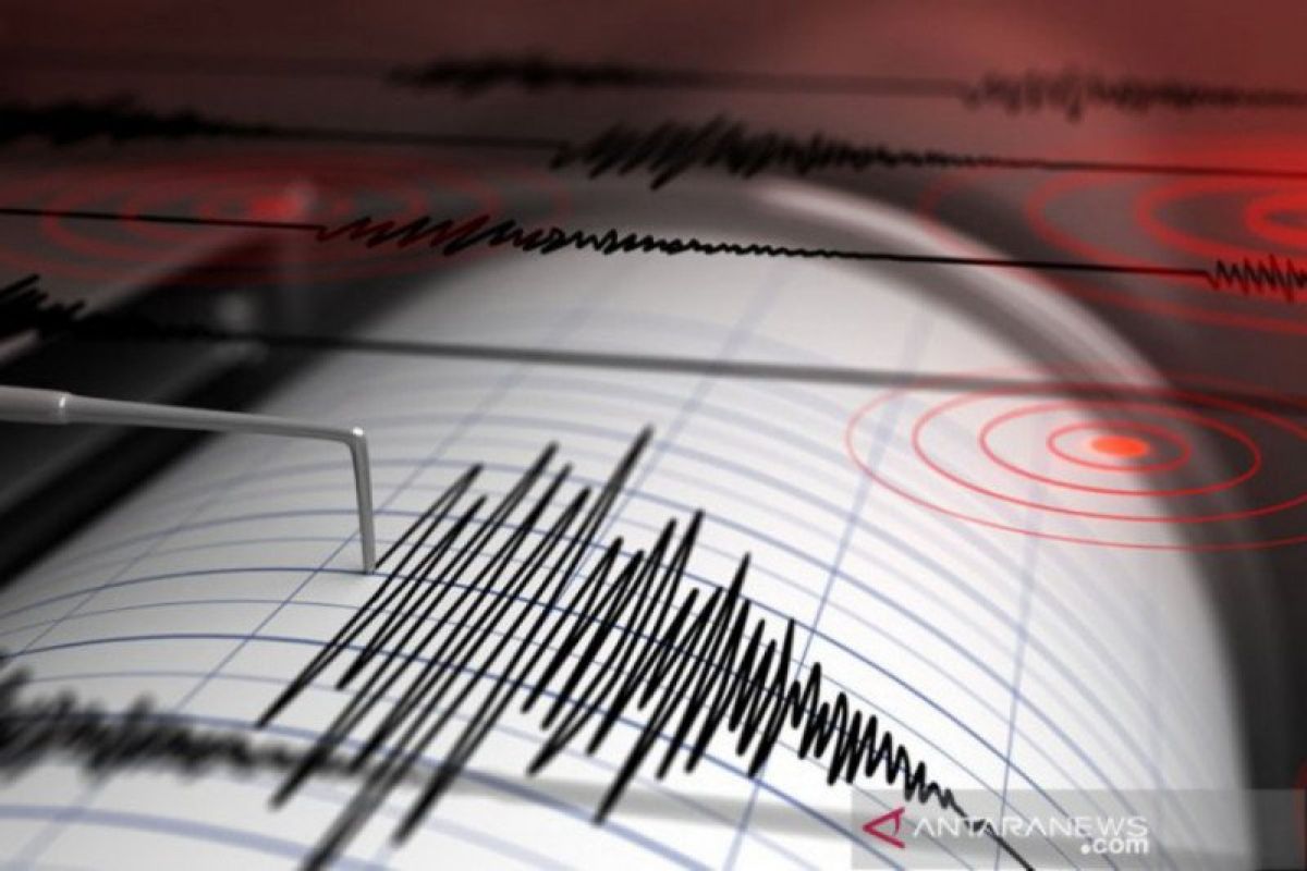 Gempa magnitudo 5,5 guncang barat daya Pesisir Barat Lampung