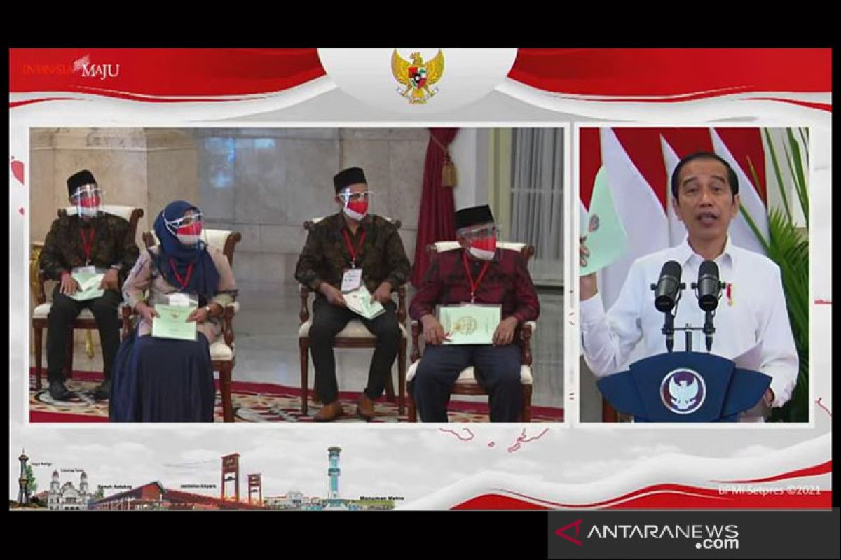 Presiden serahkan 584.407 sertifikat tanah untuk rakyat se-Indonesia