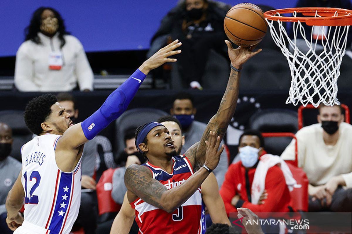 60 poin Bradley Beal tak bisa hindarkan 76ers takluk kepada Wizards