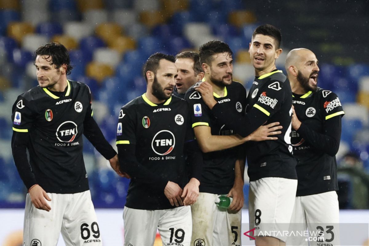 Liga Italia, Spezia bangkit dari ketinggalan untuk menang 2-1 atas Napoli