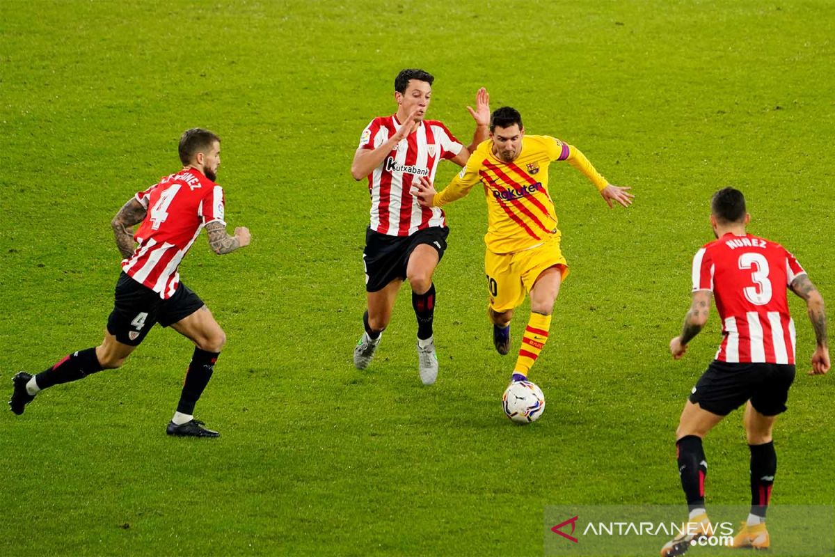 Messi ingin main di final Piala Super Spanyol meski sedang cedera