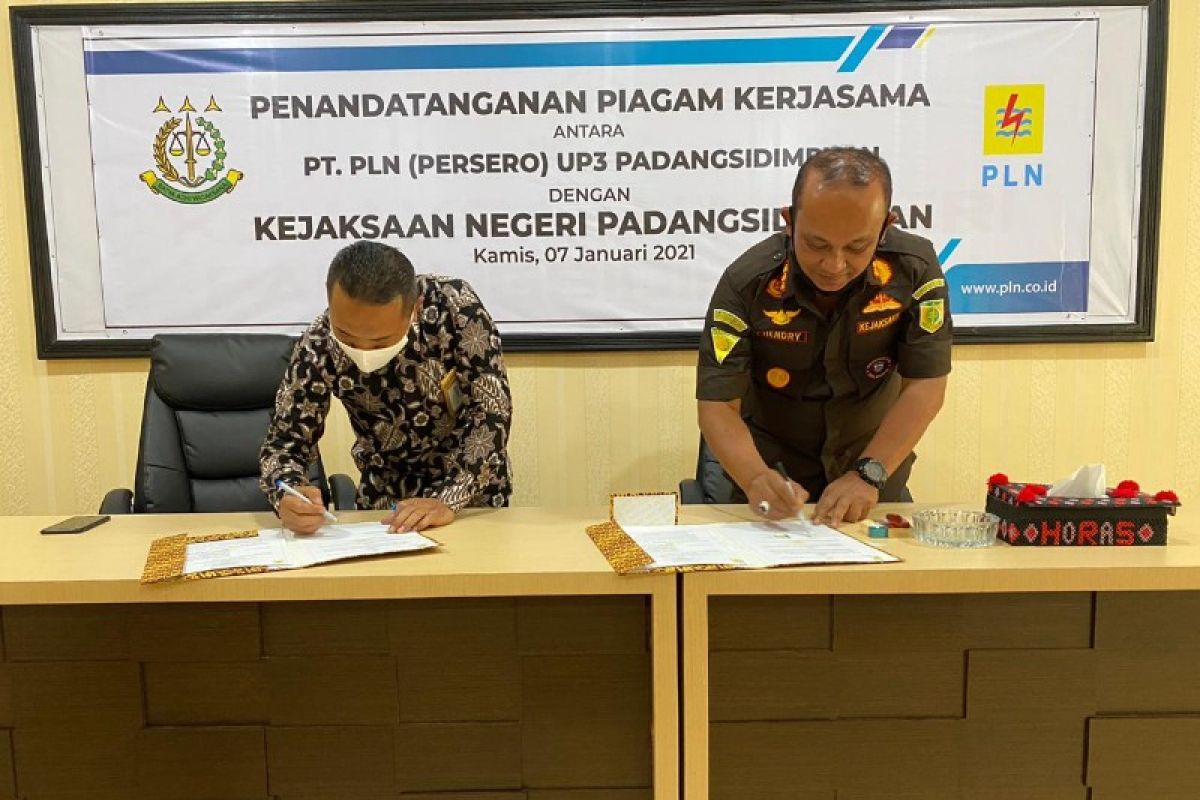 PLN tandatangani kerja sama dengan Kejaksaan Padangsidimpuan