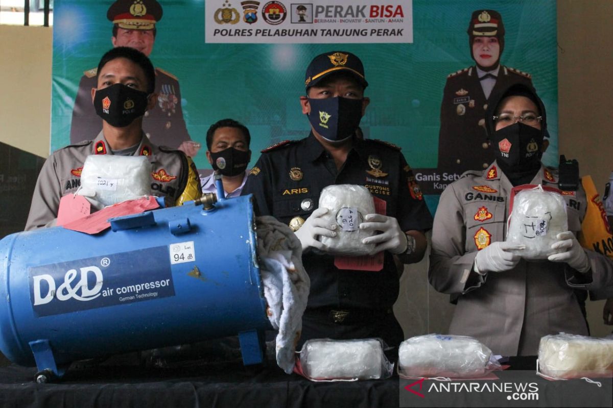 Polisi Surabaya gagalkan penyelundupan 7,2 kilogram sabu-sabu asal Malaysia