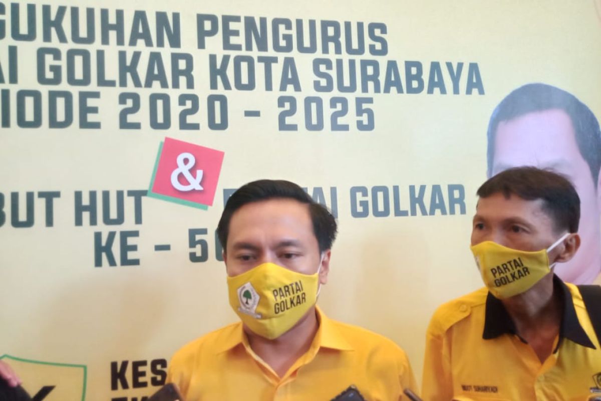 Golkar minta Plt Wali Kota Surabaya patuhi adanya kebijakan penerapan PSBB