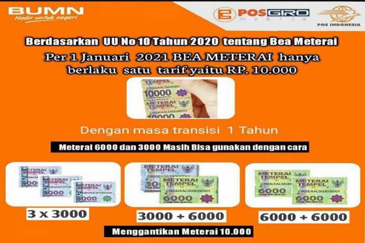 Materai Rp10 000 Sudah Berlaku Ini Nasib Materai Lama Antara Sumbar