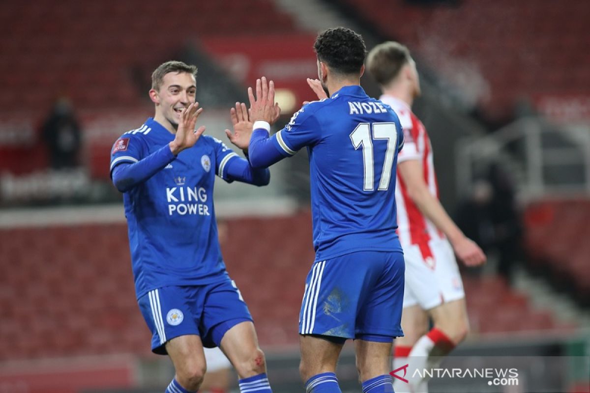 Leicester lolos ke putaran keempat Piala FA setelah hantam Stoke 4-0