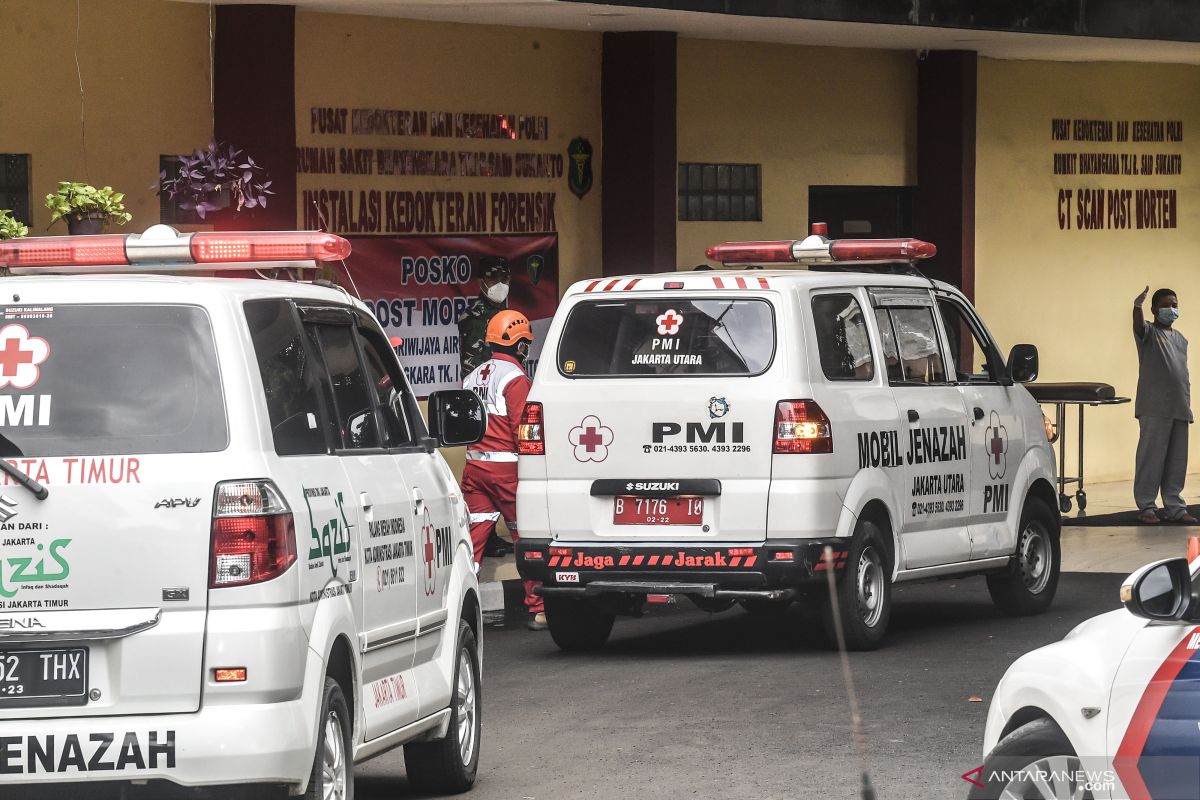 RS Polri terima 7 kantong jenazah diduga penumpang Sriwijaya Air