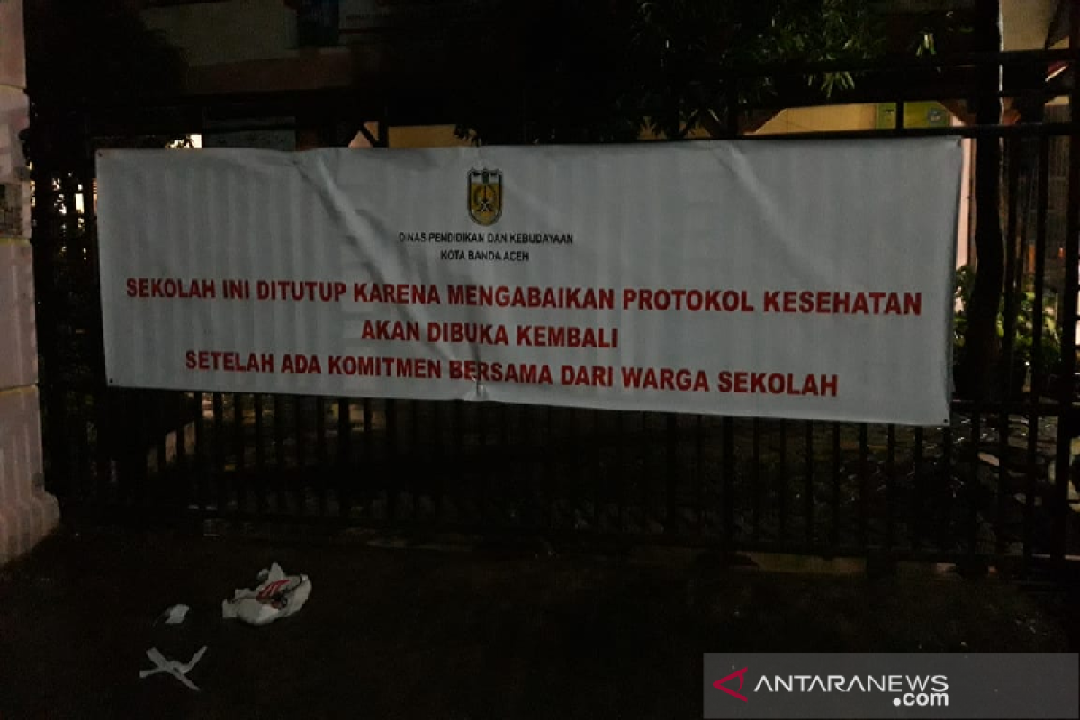 Pemerintah Banda Aceh tutup tiga sekolah langgar protokol kesehatan