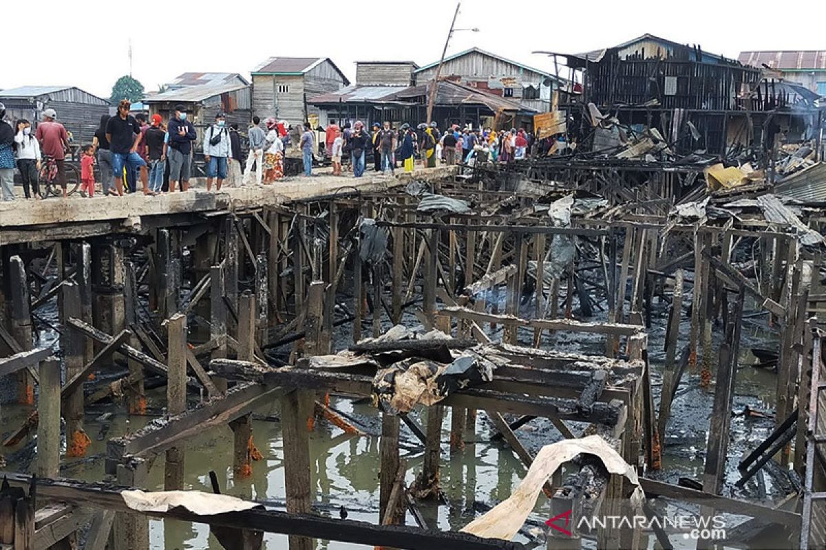 60 keluarga kehilangan tempat tinggal akibat kebakaran di Nunukan