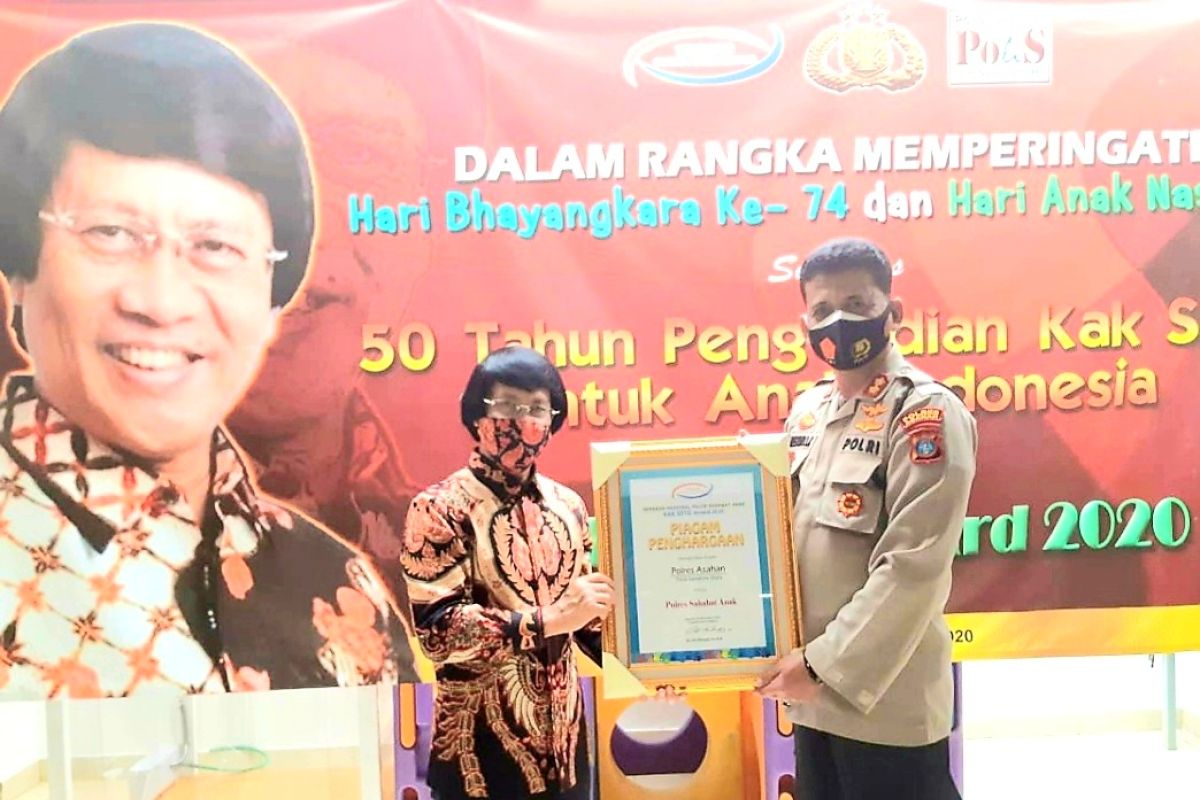 Diawal tahun, Kapolres Asahan raih penghargaan Kak Seto Award dan Polis Award 2020