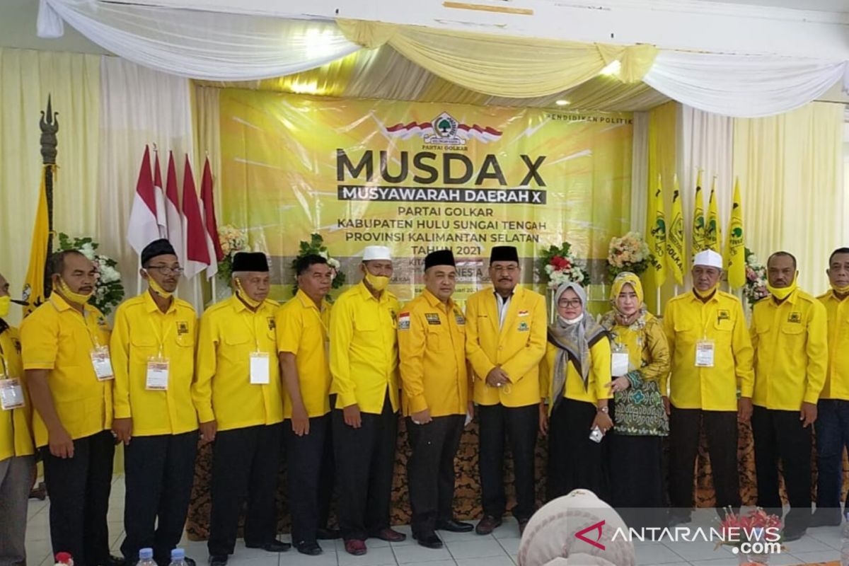 H Asoy terpilih secara aklamasi ketua Golkar HST