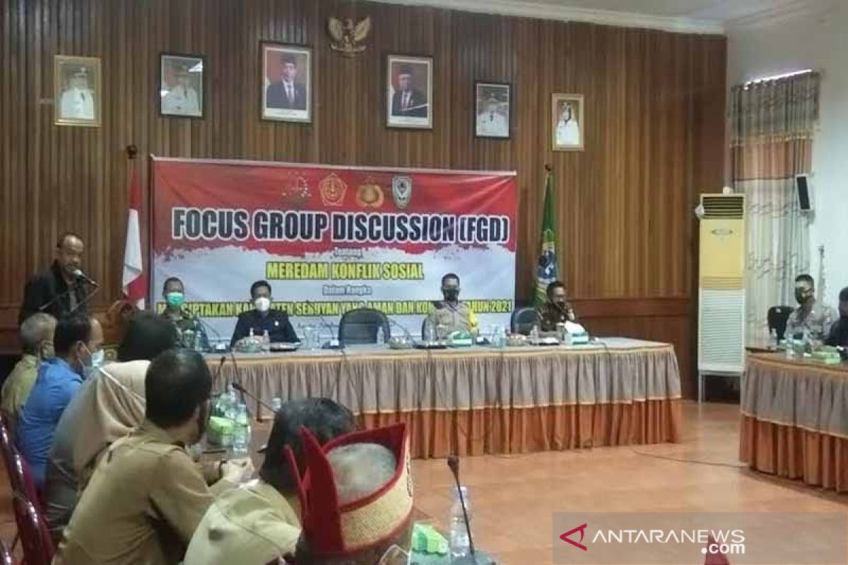 Cegah terjadi konflik sosial di Seruyan, Forkopimda gelar FGD