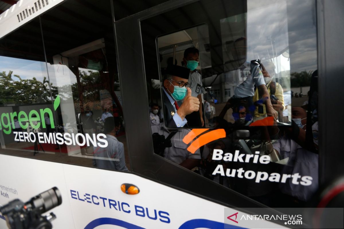 Bus Listrik mulai di uji coba di Aceh