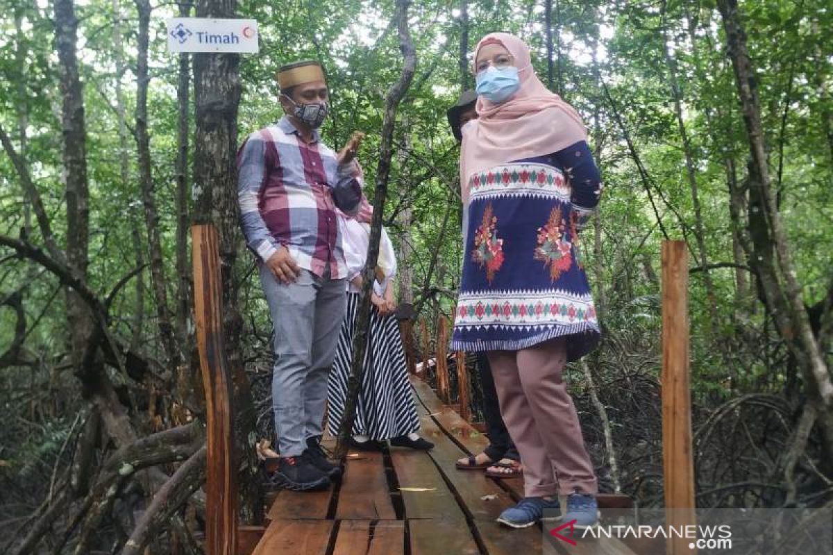 PT Timah bangun jembatan 95 meter di kawasan wisata hutan manggrove Kurau