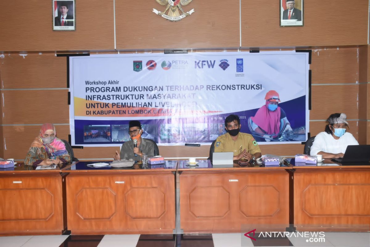 Asisten II Setda KLU Buka Workshop Dukungan Infrastruktur dan Pemulihan Livelihood