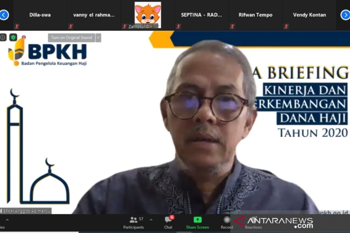 BPKH: Dana kelolaan haji tahun 2020 meningkat 15 persen