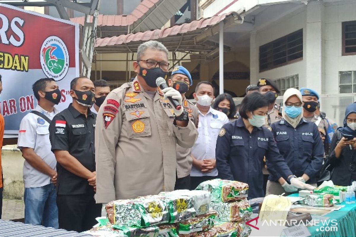 Polrestabes Kota Medan tembak mati bandar narkoba asal Surabaya