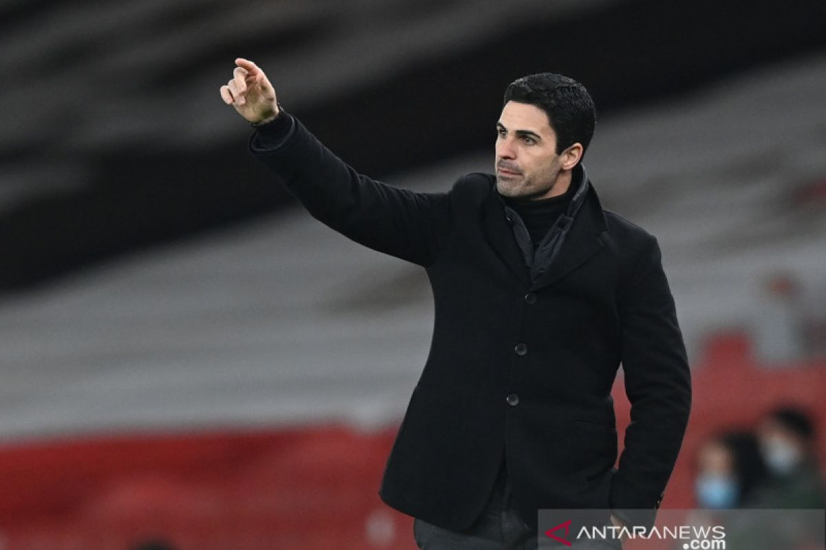 Arteta senang dsengan emangat Arsenal meski ditahan imbang Palace