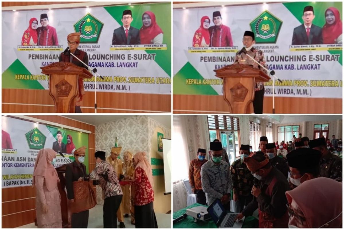 Kemenag Sumut launching E-Surat di Kemenag Langkat