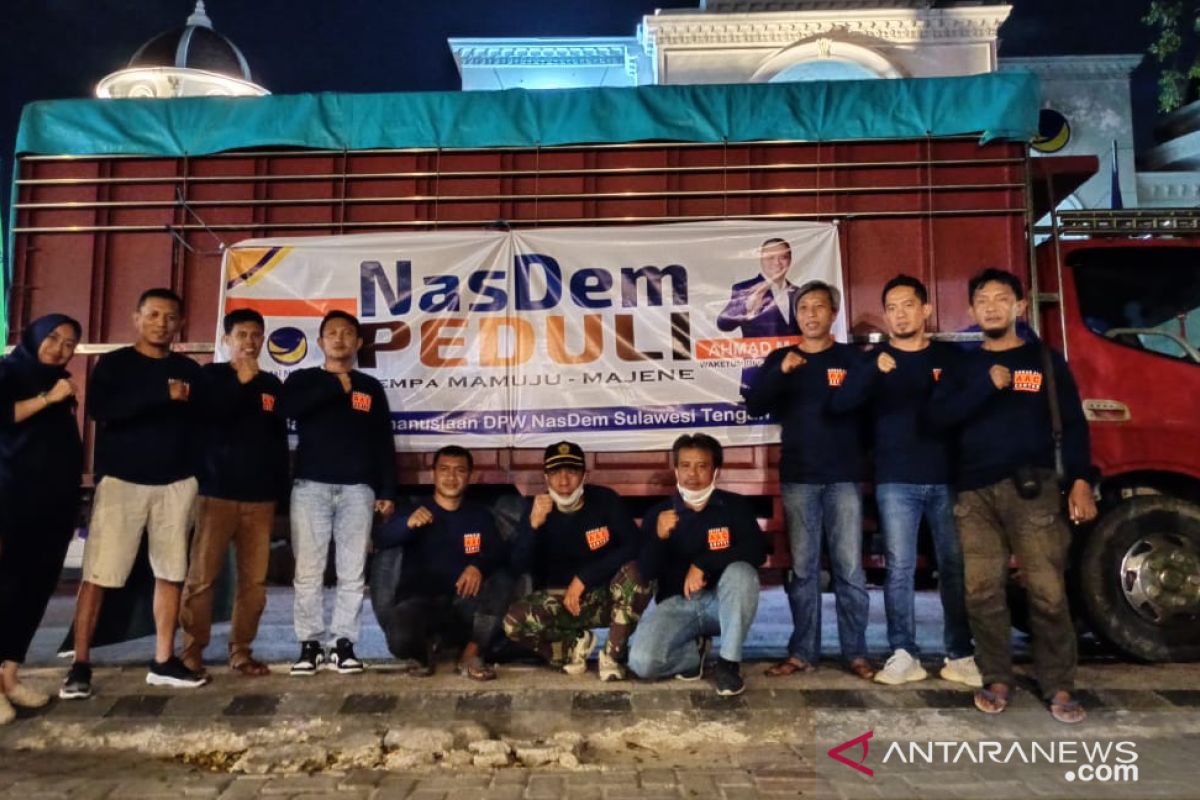 NasDem Sulteng kirim logistik lima truk untuk korban gempa Sulbar