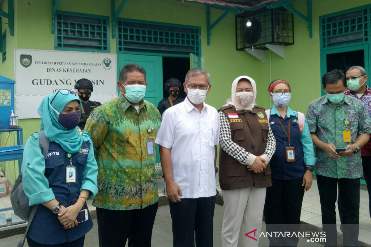 Kemenkes cek vaksinasi COVID-19 di Palembang