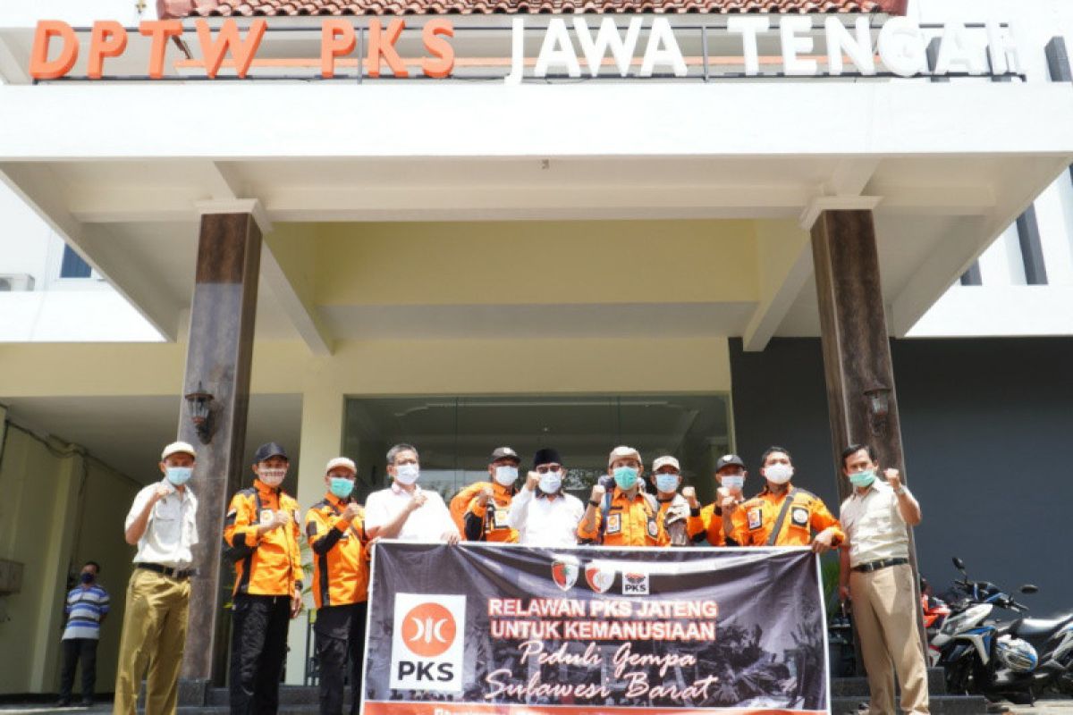 Bantu penanganan pascagempa Sulbar PKS Jateng berangkatkan sukarelawan