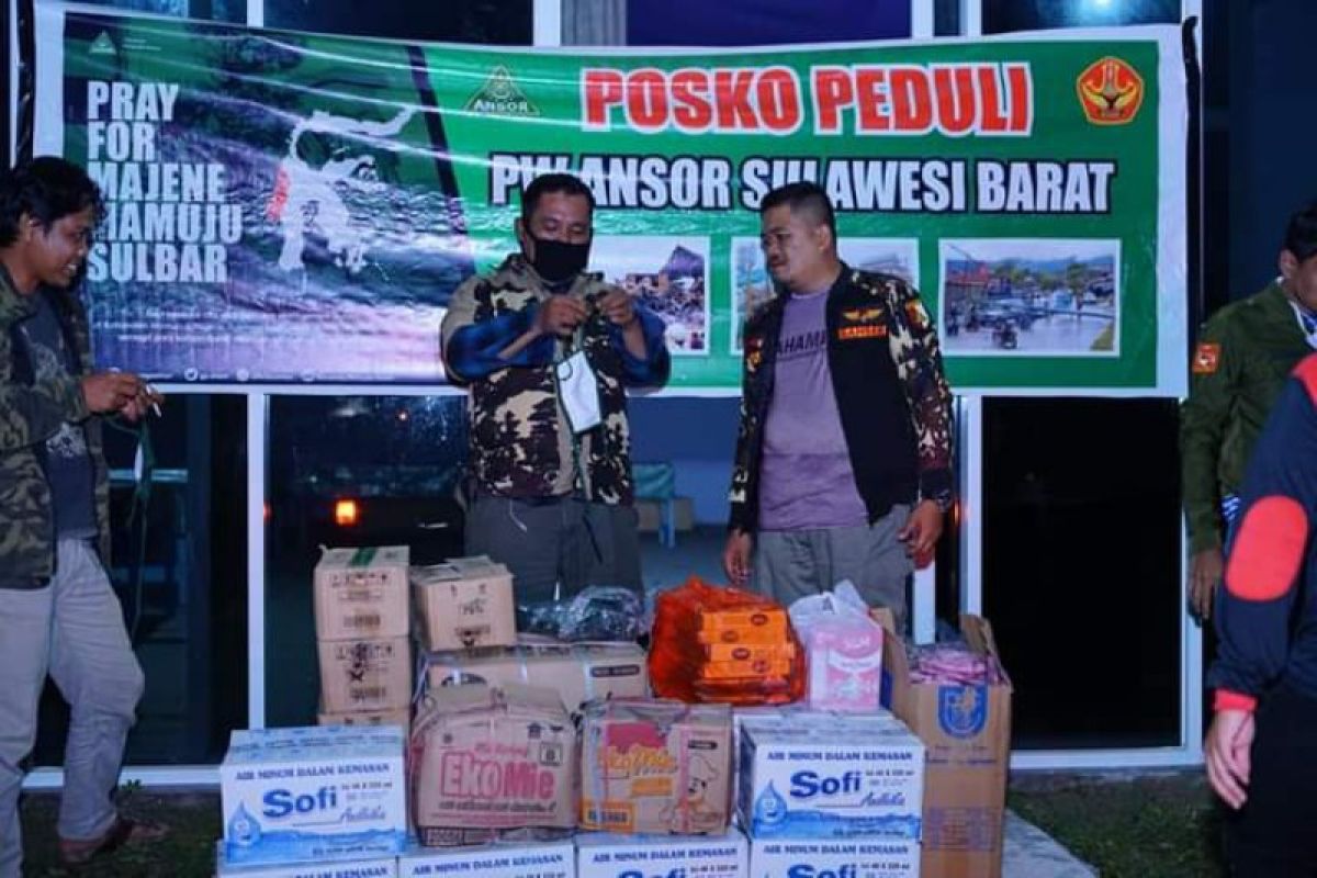 Bantuan Banser Sulsel tiba di Sulawesi Barat