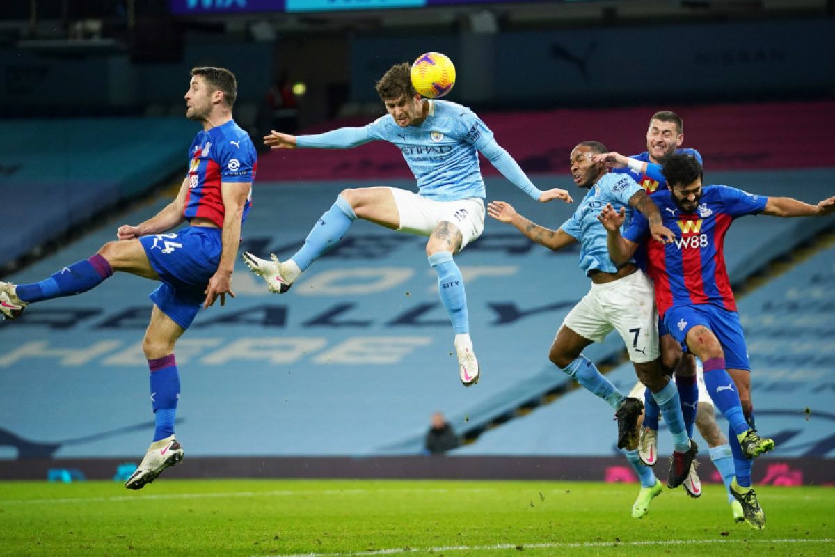 Liga Inggris, John Stones cetak dua gol saat Man City cukur Palace 4-0