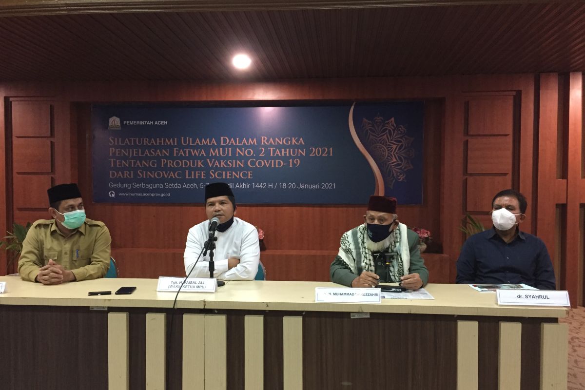 MPU se Aceh sepakat vaksinasi Sinovac suci dan halal