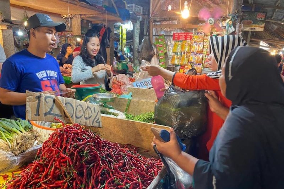 Harga cabai merah di Palembang masih tinggi Rp50.000/Kg