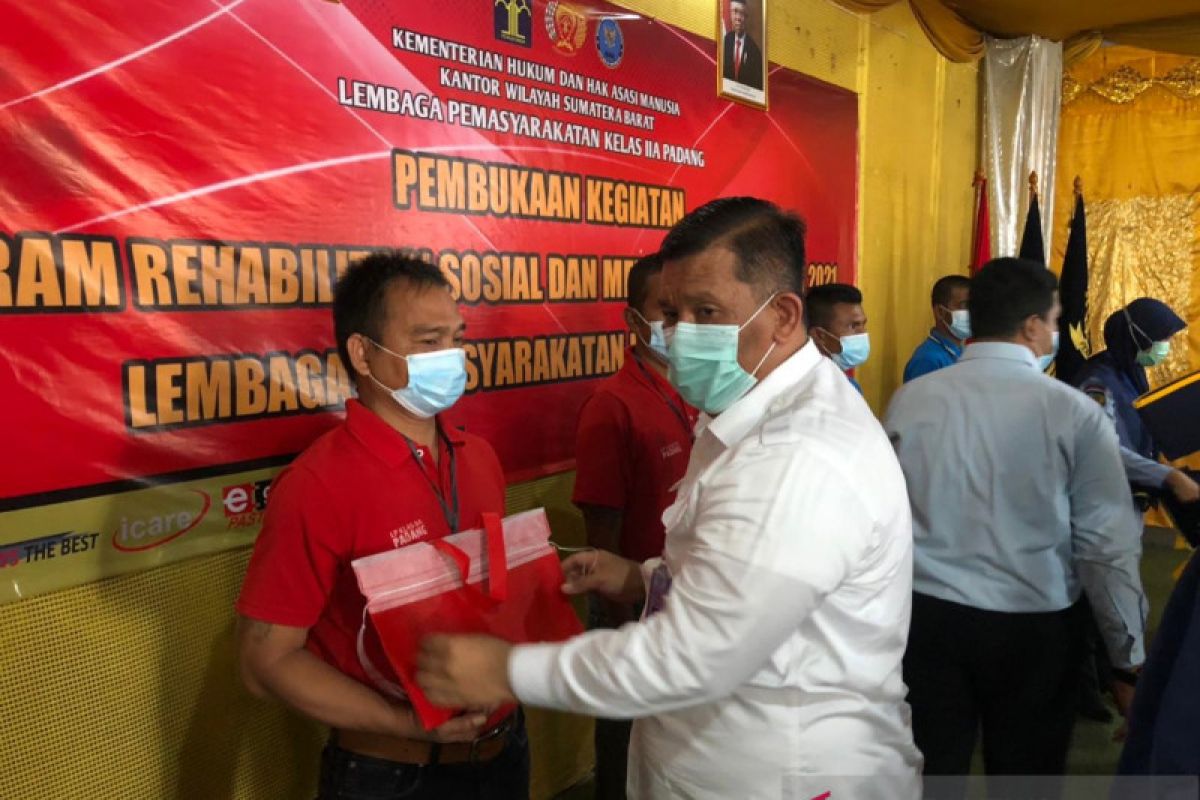 Lapas Padang gulirkan program rehabilitasi medis-sosial untuk 100 warga binaan